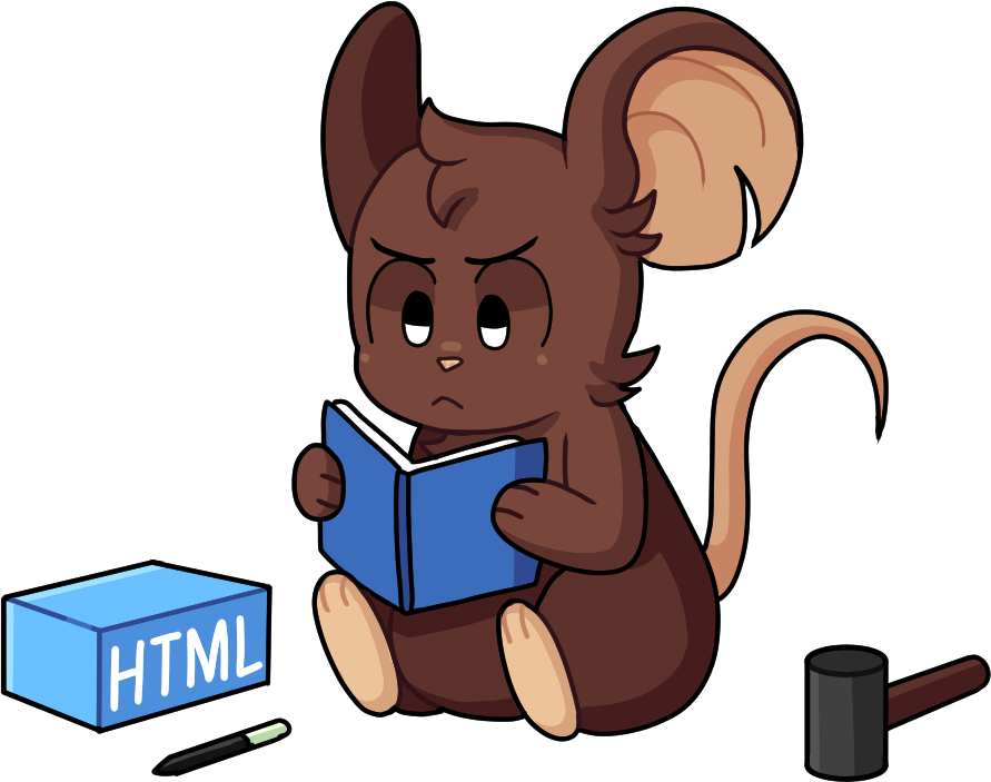 Mouse studying HTML